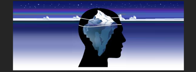 creative picture of iceberg an head silhouette creative picture of iceberg an head silhouette