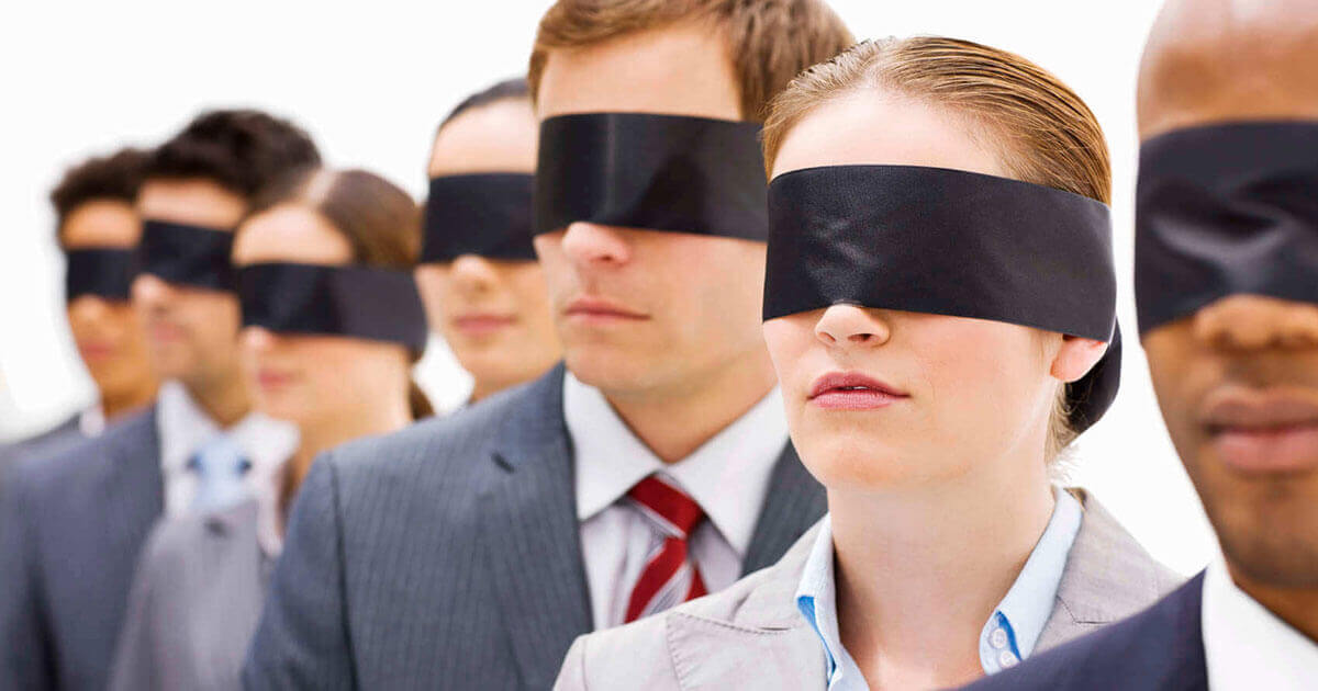 blindfolded
