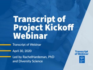 transcript of project kickoff webinar