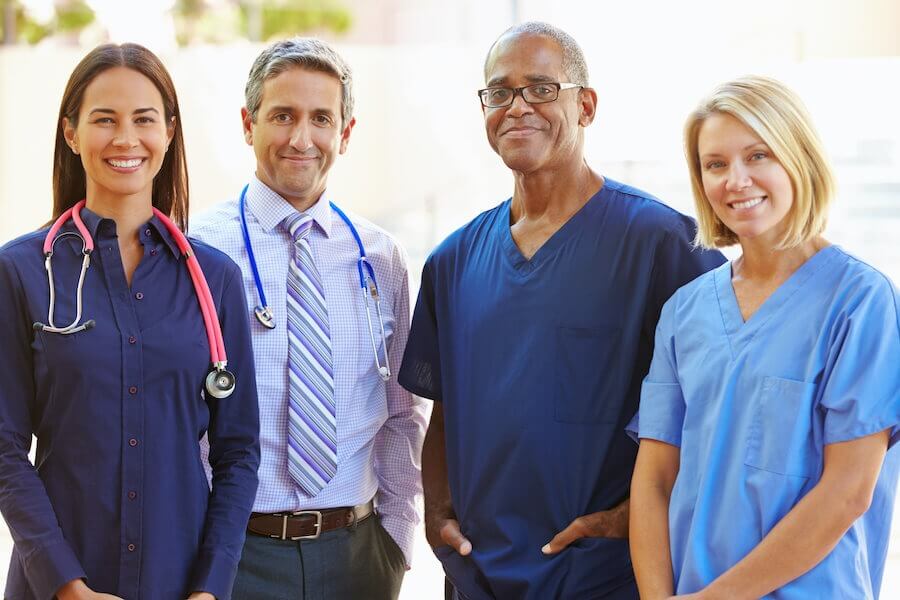 Outdoor Portrait Of Medical Team