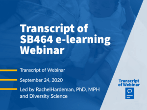 Transcript of sb464 e-learning webinar